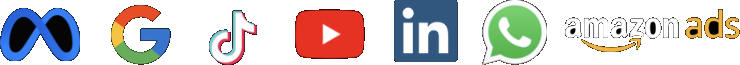 Meta · Google · TikTok · YouTube · LinkedIn · WhatsApp · Amazon Ads